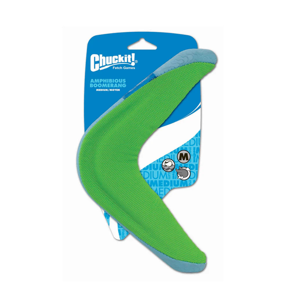 Chuckit! Amphibious Boomerang Floating Dog Toy (Medium)