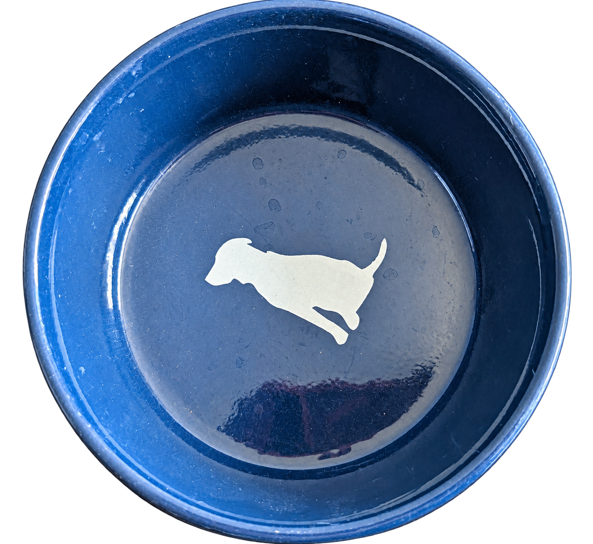 Hand-Painted Dog Bowl — Lavender Garden Marble, alternate view