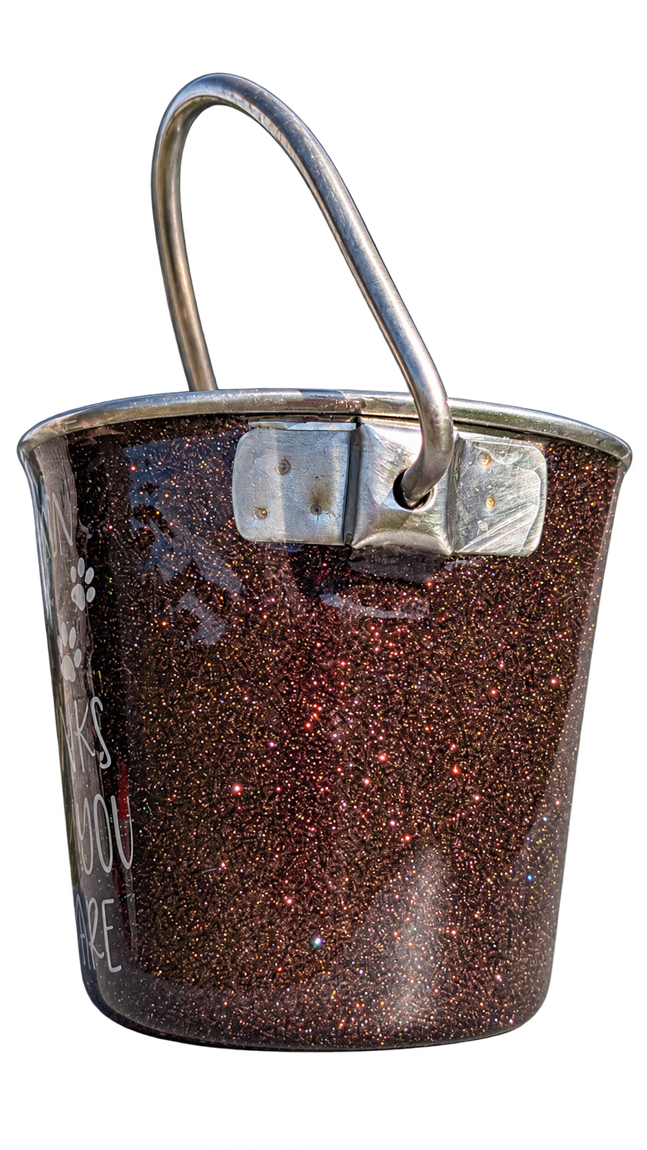 Hand-Decorated Dog Water Bucket — Be the Person Your Dog Thinks You Are, alternate view