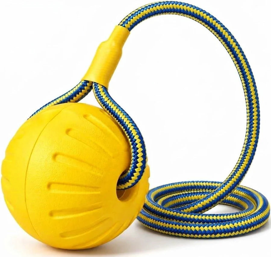 Floating Foam Fetch Ball with Rope - Large